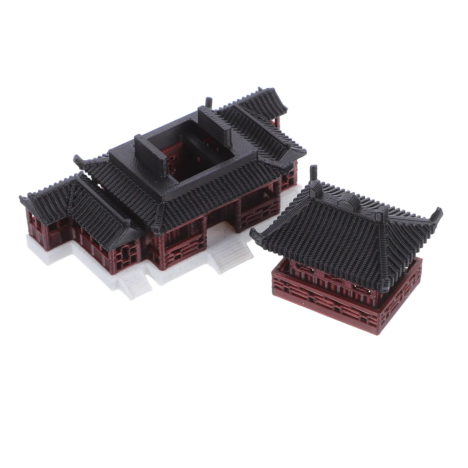 Miniature Pagoda Asian Zen Pavilion Statue Micro Landscape Garden Decoration for Fairy Garden Aquarium Desk Ornament