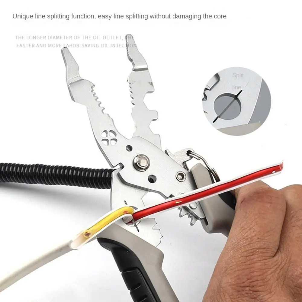 Cutting Crimping Splitting Wire Strippers Portable Multifunctional Elbow Wire Stripper Tool Wire Cutter
