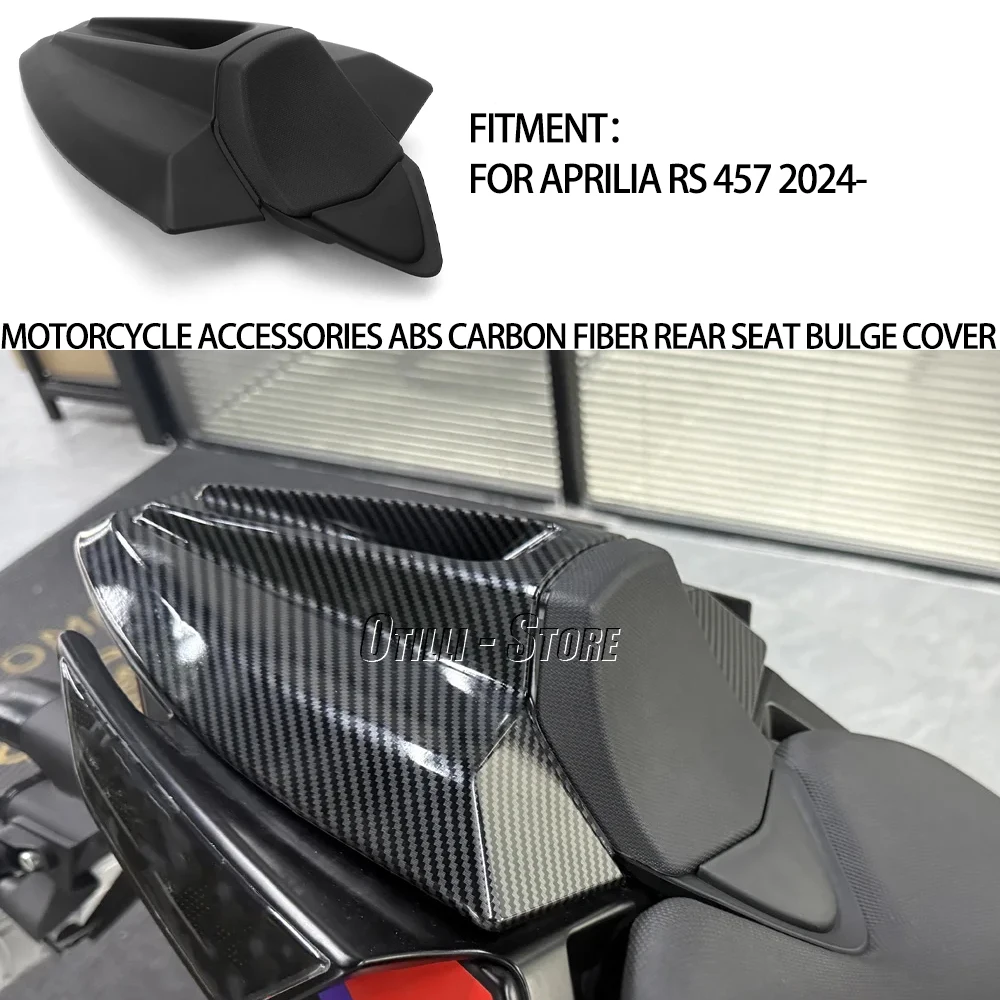

New Motorcycle Accessories ABS Carbon Fiber Rear Seat Hump Cover For Aprilia RS457 rs 457 2024- Rear Seat Cover Fairing Seat