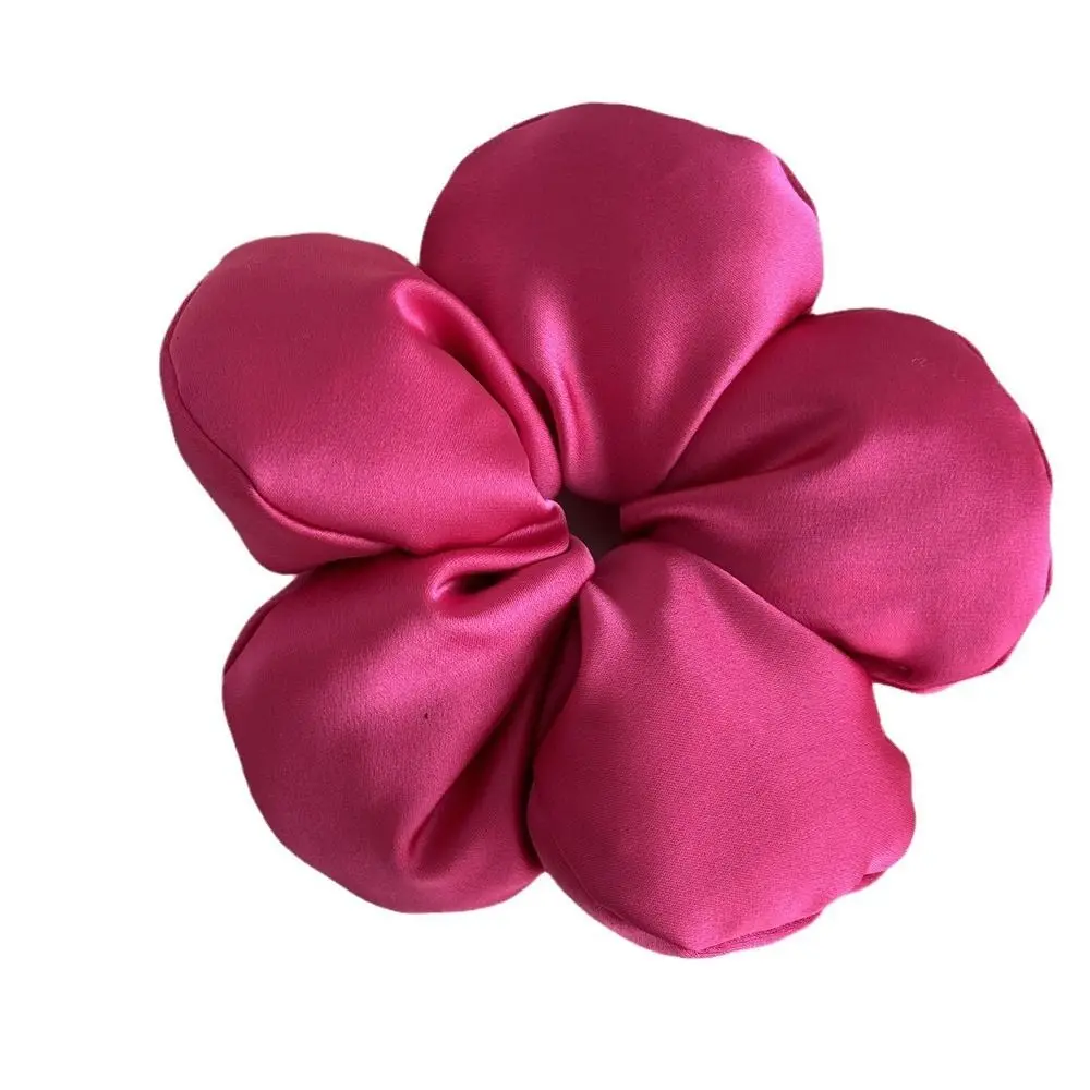 Sweet Flower Shape Flower Scrunchies Cloth Sponge Large Satin Hair Scrunchies Hair Rope Korean Style Exaggerated Hair Ring daily