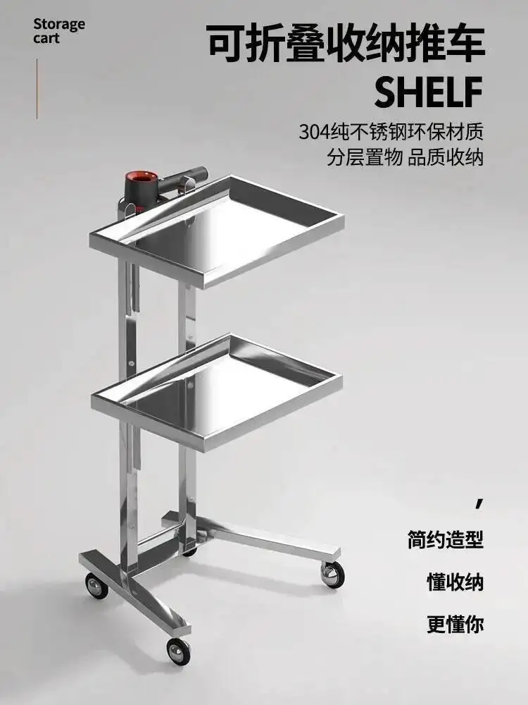 

Folding Tool Trolley Cart Rolling Hairdresser Salon Manicure Salon Trolley Tattoo Barber Chariot Coiffure Beauty Furniture ZTST