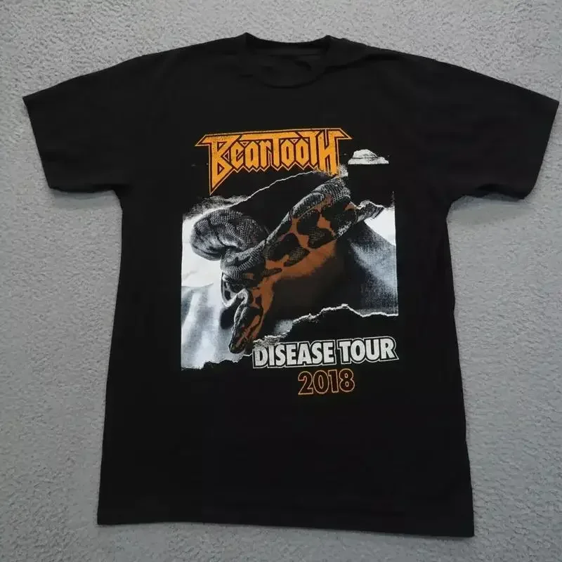 Vtg Beartooth Band Disease Tour Cotton Black T Shirt For Men All Size CM135