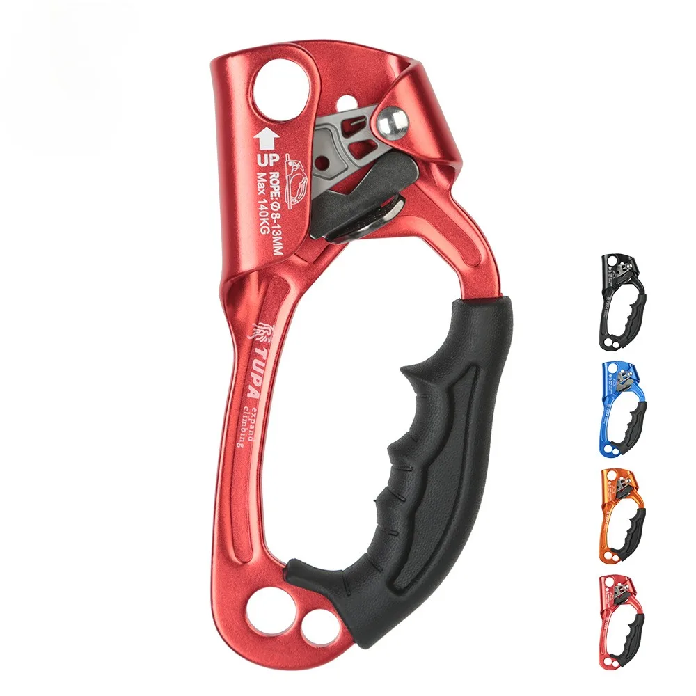Outdoor Rock Climbing Left Right Hand Ascender Device Mountaineer Handle Climber Cave SRT Climbing Equipment Akcesoria Lina