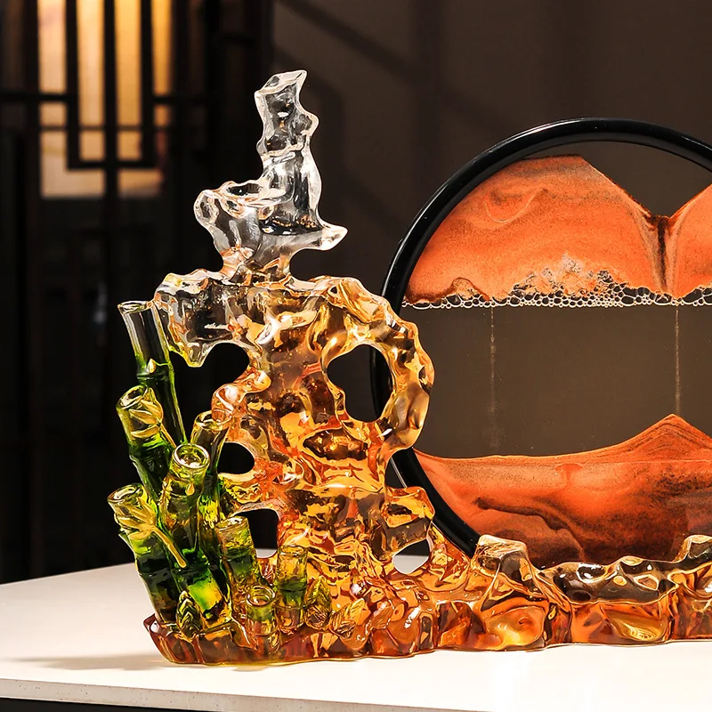 Gaosheng pintura de areia movediça ornamento luz luxo high-end sala de estar entrada tv gabinete escritório decoração high-end