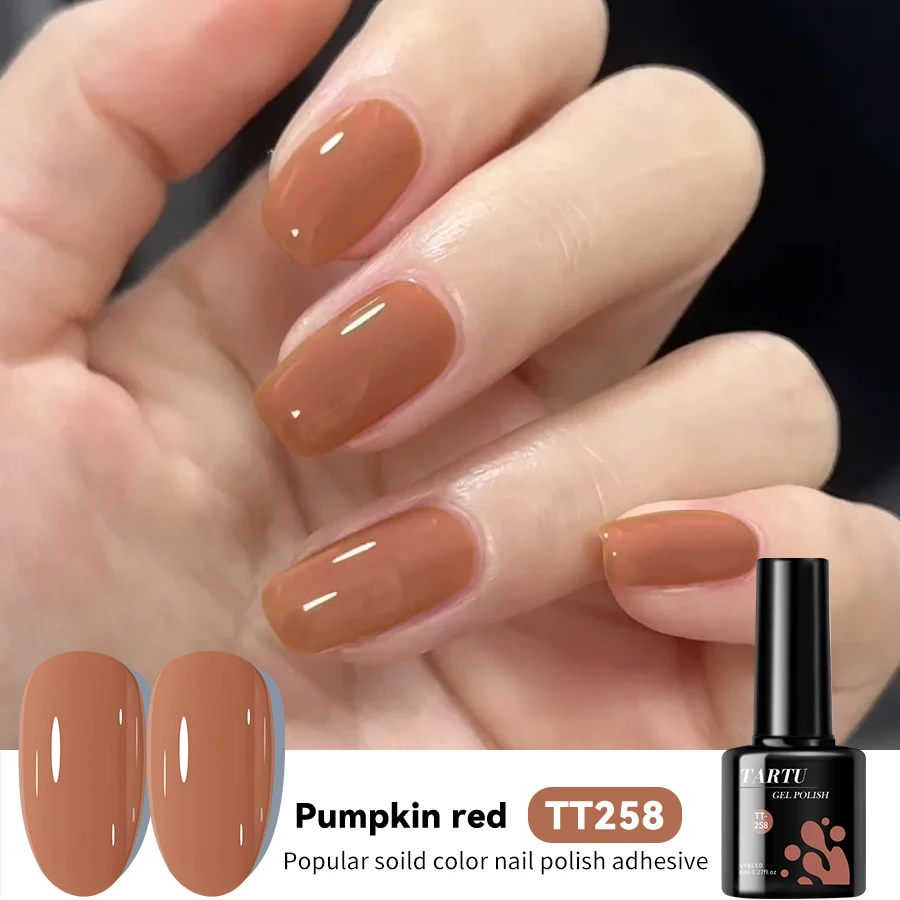 

TARTU 8ml orange gel nail polish, semi-permanent, suitable for home manicure DIY gift for girls