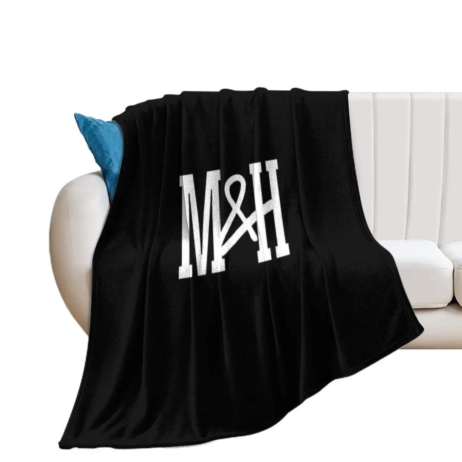 

Max and Harvey - White Artwork Throw Blanket valentine gift ideas Summer Beddings Blankets