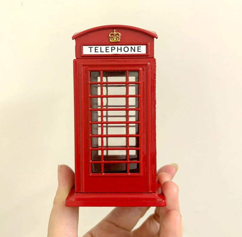 Hot Sale British London Red Phone Booth Piggy Bank Children's Toy Money Box Home Decor Coin Jar Favor Craft Gift For Kids