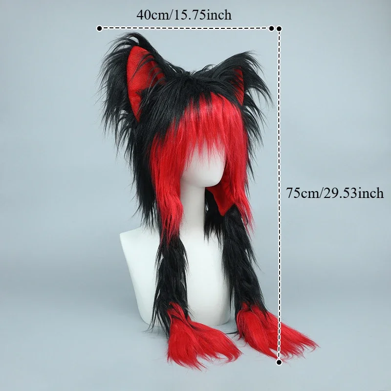 Cute Furry Animal Cat Ear Hat Cosplay Performance Prop Doll Kig Fursuit Cute Ear Kigurumi Costume Party Hat Earmuffs Kid Gift