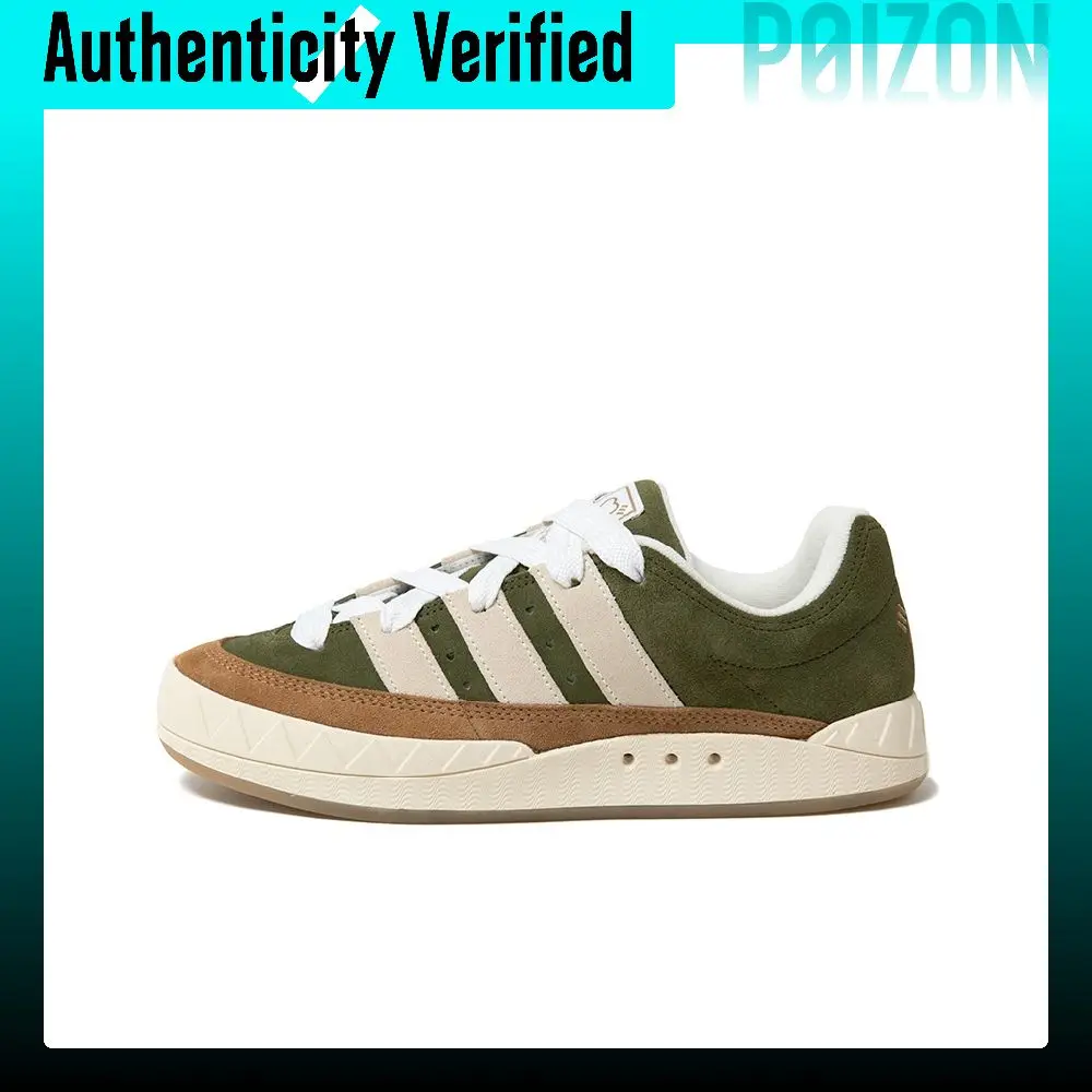 Adidas Originals x HUMAN MADE Adimatic Vintage, Zapatillas de Skateboard de Caña Baja con Amortiguación y Antideslizantes, Unisex, Verde Marrón HP9914