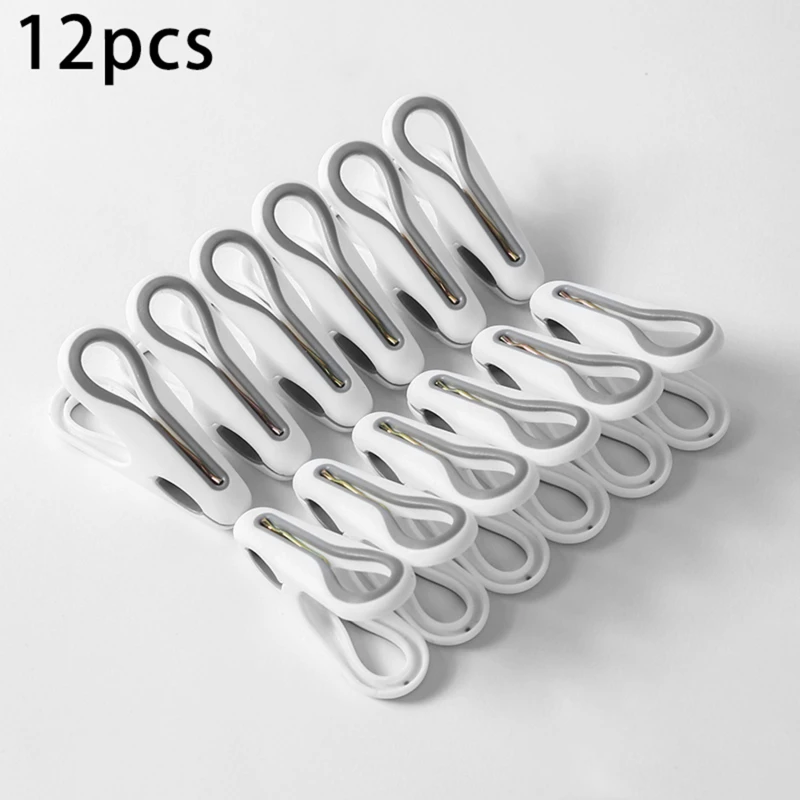 Windproof Clothespins Portable Clothesline Hanging Clips With Basket Strong Plastic Drying Rack Holder Clip For Towels Socks