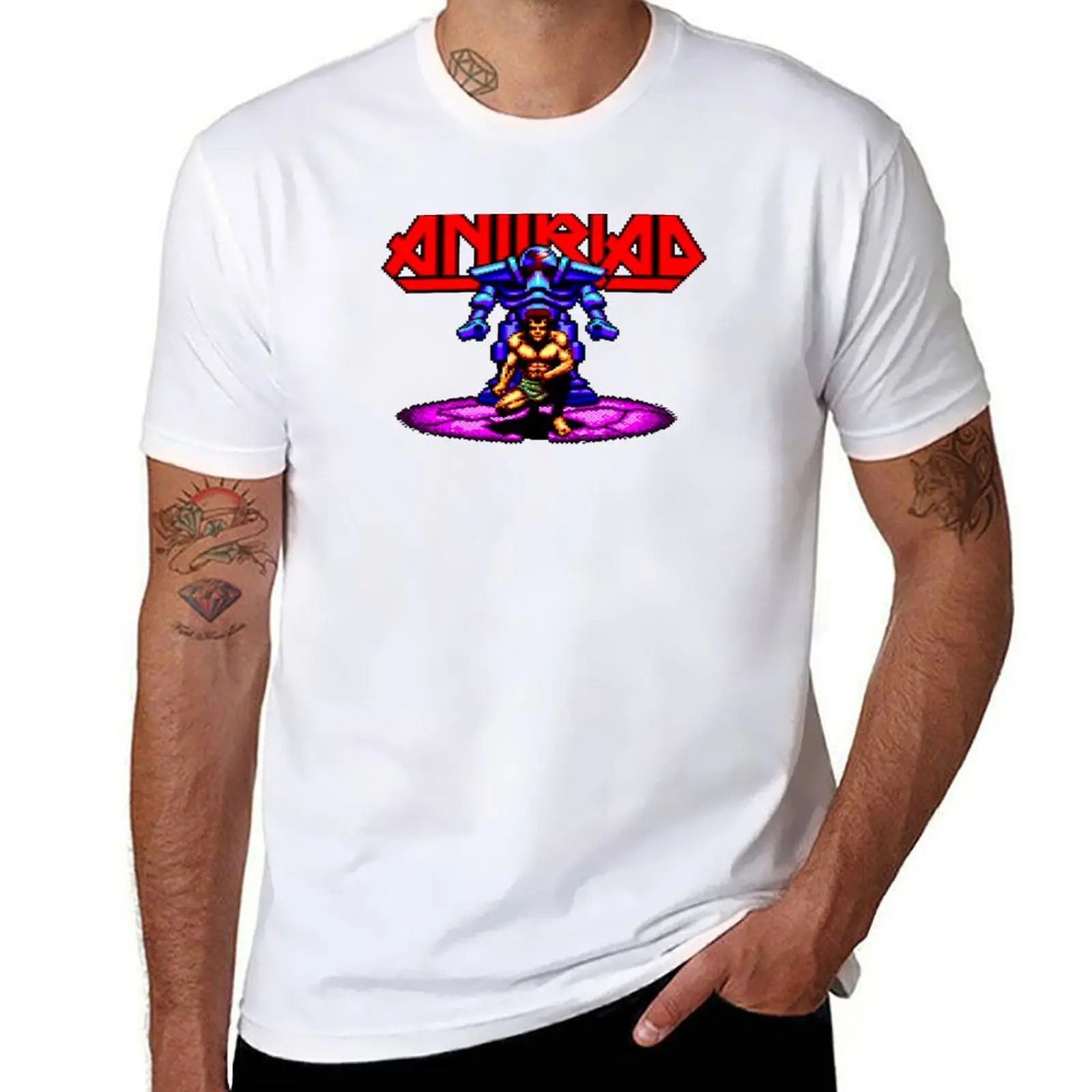 

Antiriad Amstrad CPC Videogames Pixel Art T-Shirt man tshirt t shirts for man slim fit man t shirt designer T-shirt