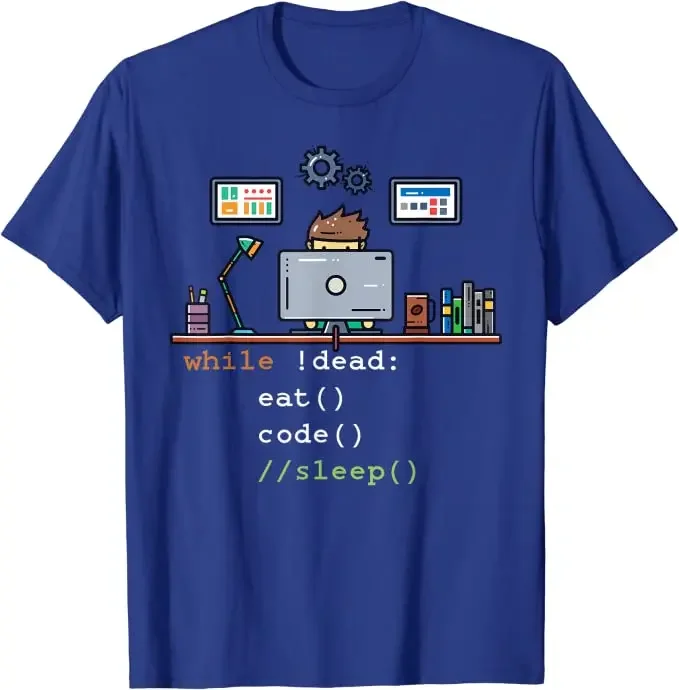 Computer Science Python Programmer Eat Code Sleep Graphic Tee Evolution Cloud Coding Programming T-Shirt Tops Men Clothing Gifts