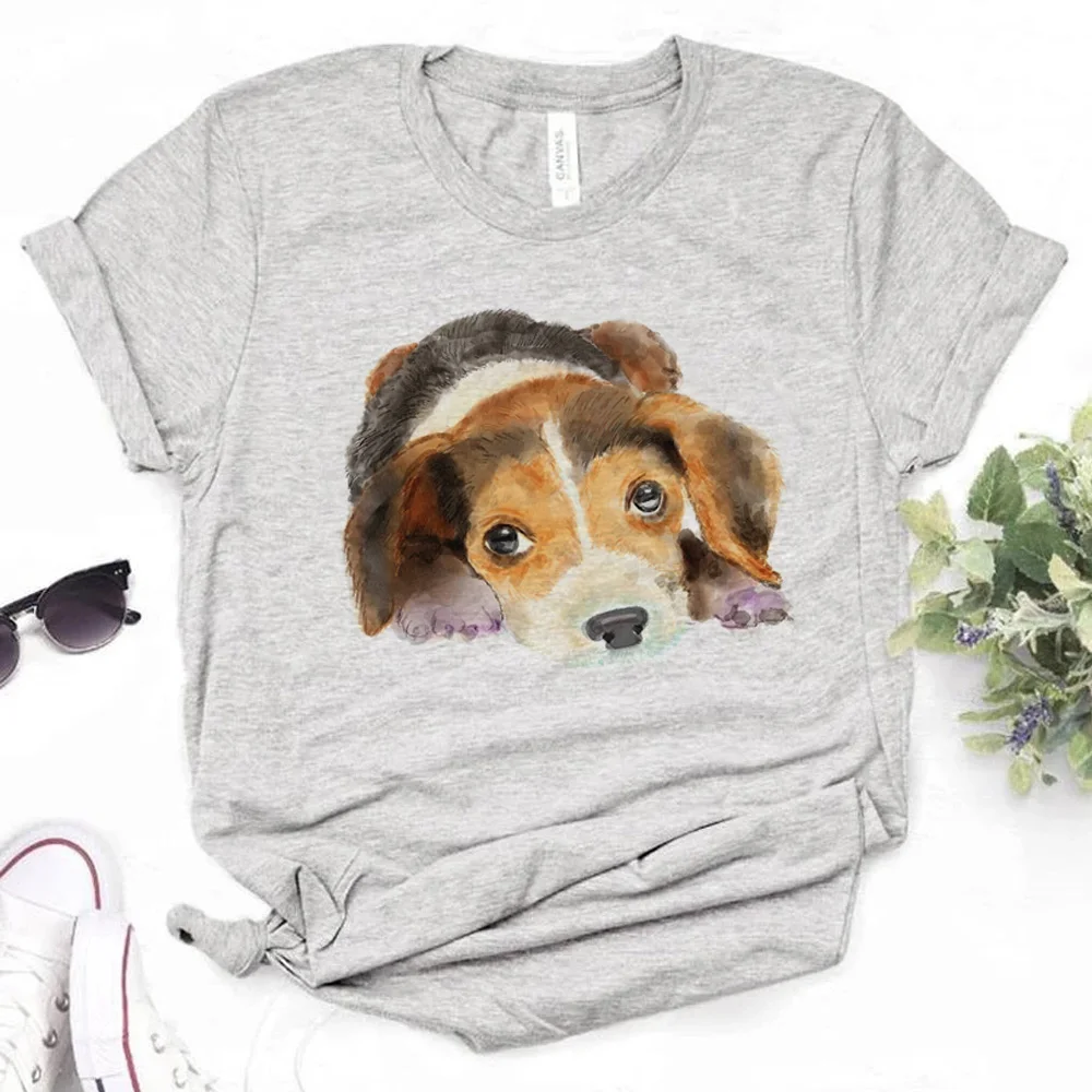 

Beagle top women summer manga t shirt female 2000s anime graphic clothing