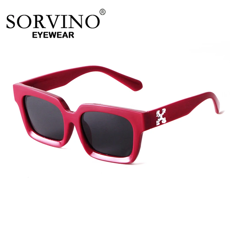 Sorvino-óculos de sol quadrados para homens e mulheres, estilo leopardo, marrom, punk, colorido, luz anti-azul, moda, uv400