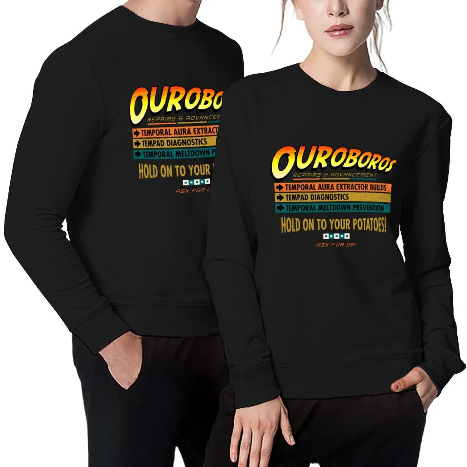 

Ouroboros - OB Repairs & Advancements Pullover men's sweat-shirt men wear korean clothes men clothing sweatshirts