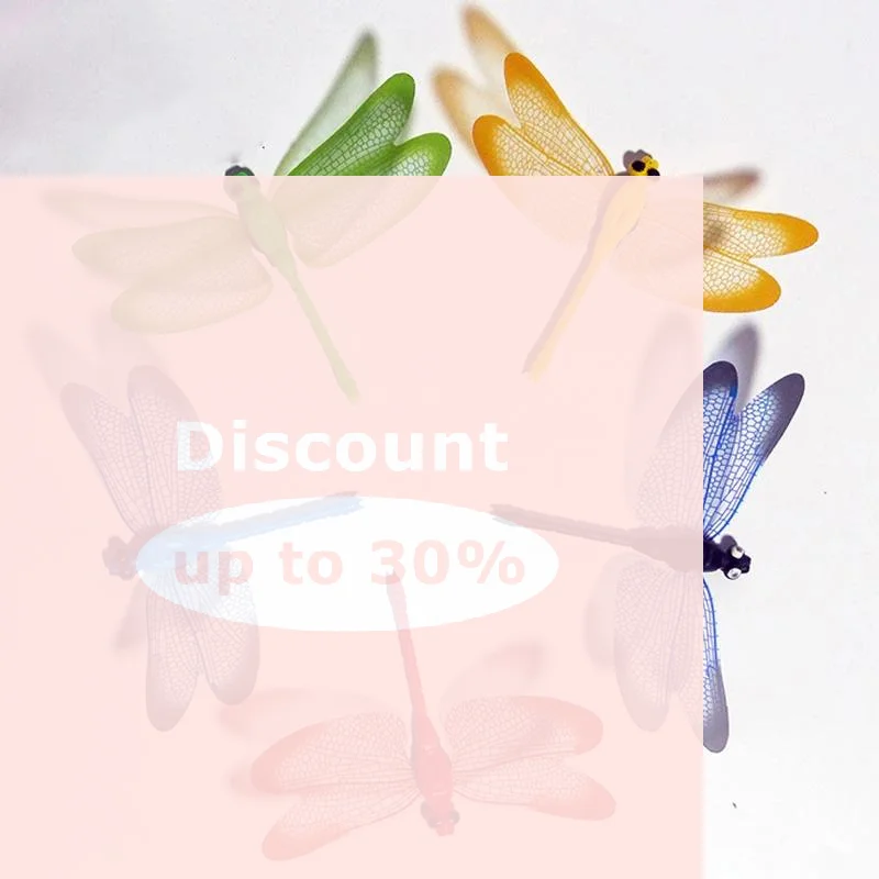 [5/10pcs Colorful 3D Dragonfly Garden Yard Flower Arrangement Outdoor Planter Decoration]