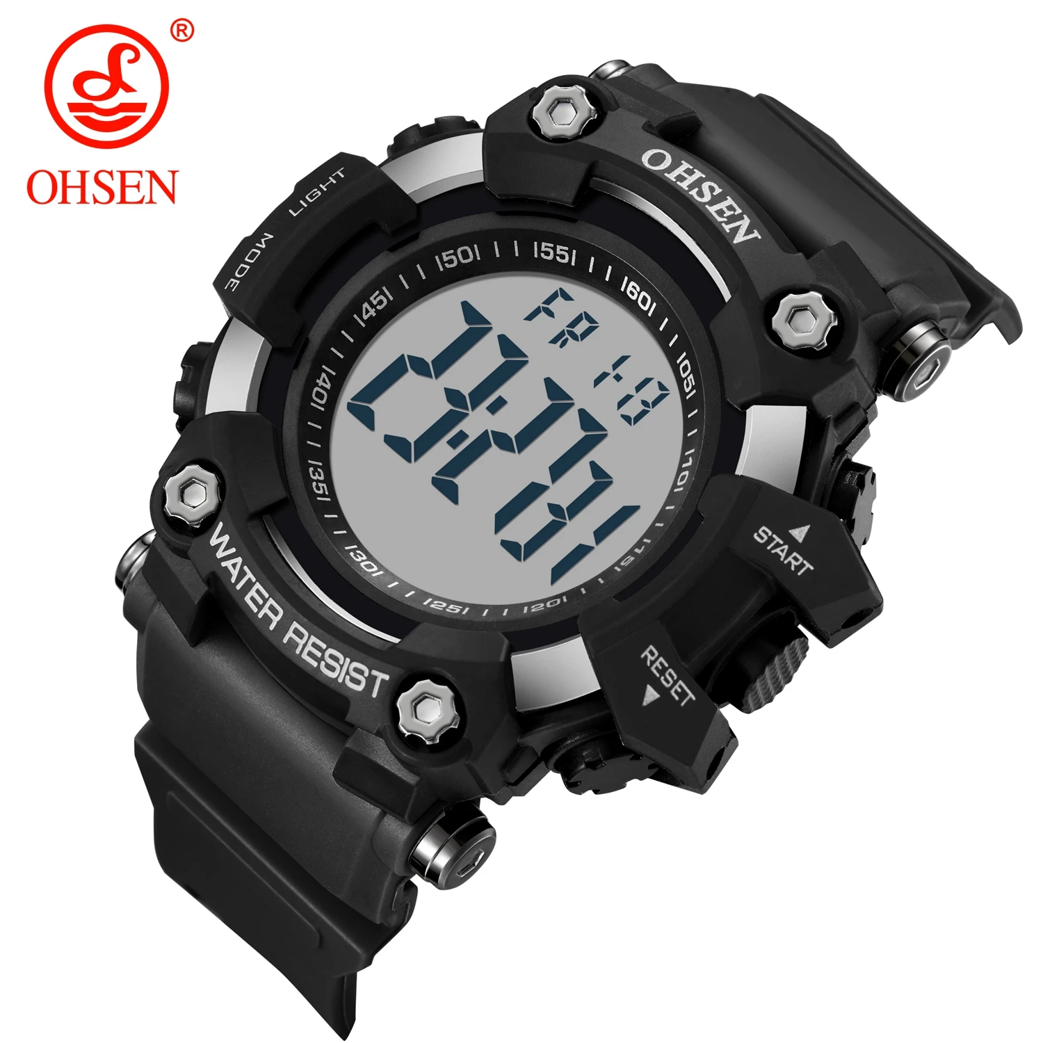 

OHSEN LED Alarm Clock Military Watches Digital Watch 50M Waterproof Sport Watch For Men New 2024