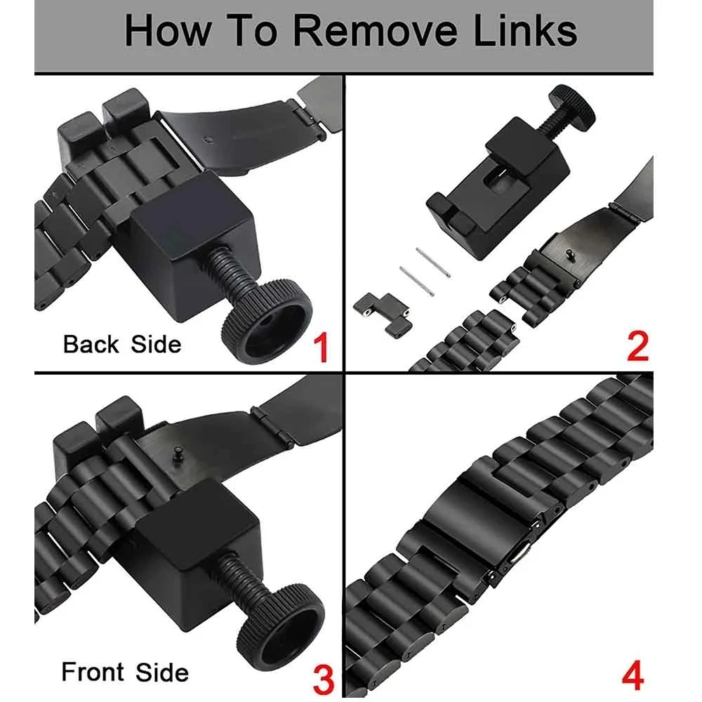 14 16 18 20 22 24mm Quick Release Stainless Steel & Milanese Watch Strap Metal Folding Watch Buckle Universal Watch Accessories - Image 5