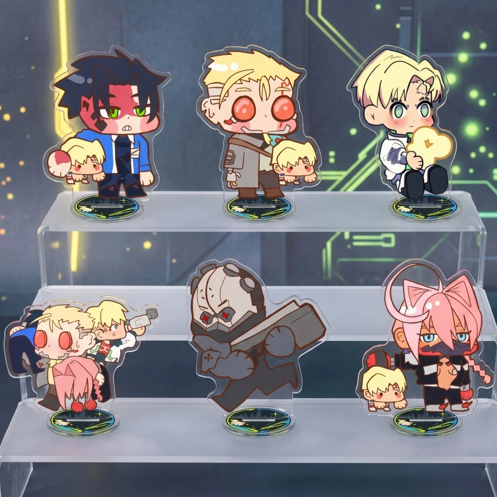 Cyberpunk Edgerunners 10cm Acrylic Stand Figure David Martinez Adam Anime Chibi Model Plate Desk Decoration Fans Gift Keychain
