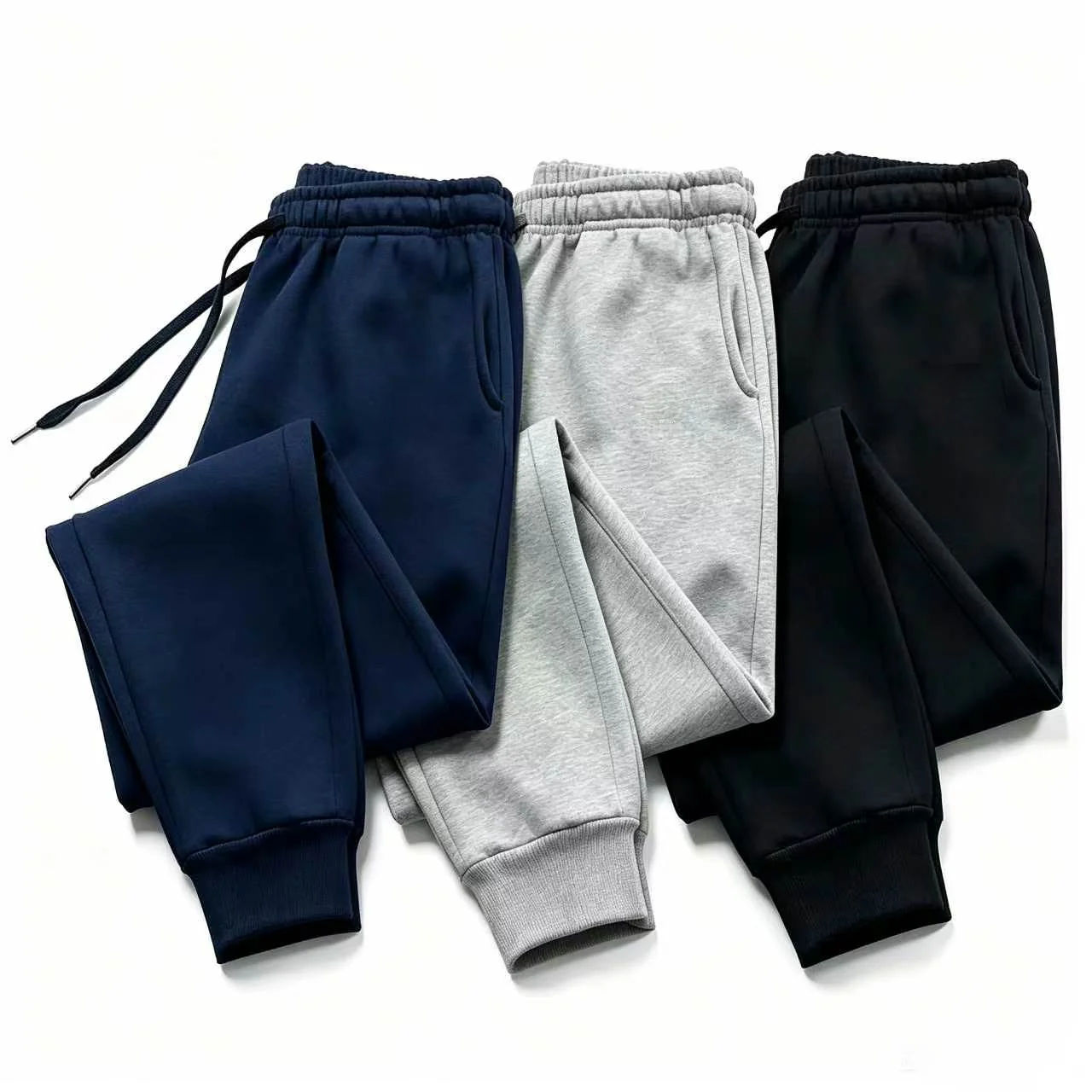 All Season Men Drawstring Solid Jogger Sweatpants High Quality Elastic Casual Sports Trousers Home Outdoor Daily Wear
