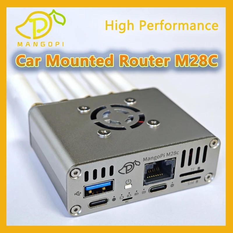 

Mangopi Car Mounted Router M28C CPE Wireless 5G Card Insertion WiFi6 OP Gigabit with USB3, Requires Self Provided 5G Module