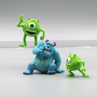 Cute Mike Wazowski Toy Story MrQ Sulley Action Figures Dolls Desktop Decor Three-eyed Boy Hot Toys Car Ornaments Cake Decoration