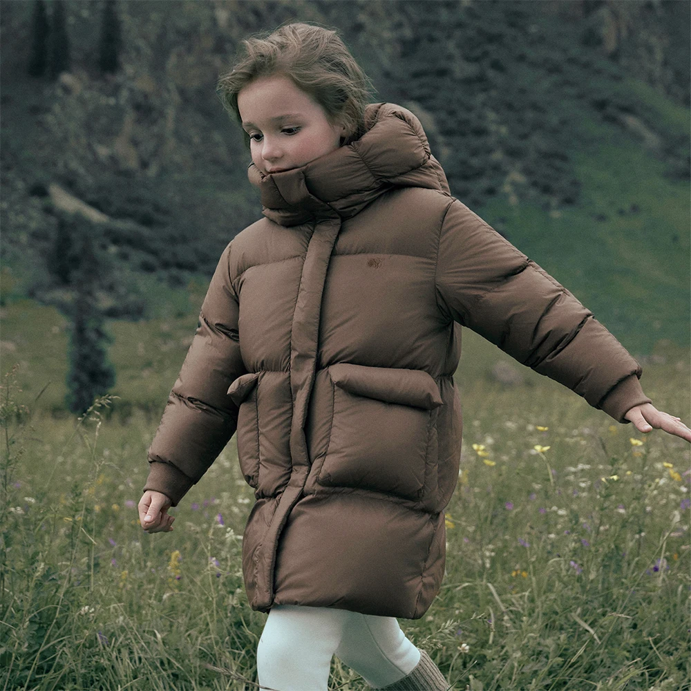 ديف بيلا بنات بنين رشاقته أسفل سترة مقنعين الأطفال شتاء دافئ أسفل معاطف يندبروف أبلى الملابس DK4254042 #2
