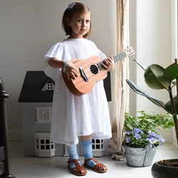 100% Cotton Gauze Muslin Summer Dress For Girls New Casual Loose Short Sleeved Sweet White Dresses Vestido Infantil Menina