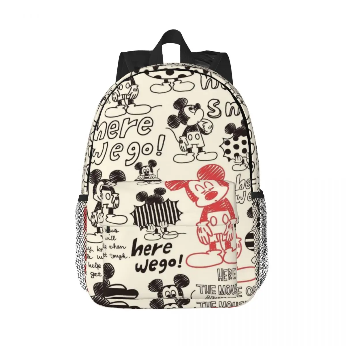 Mickey Mouse Lightweight 15-Inch Backpack - Versatile and Stylish Bag for School, Travel, and Daily Use