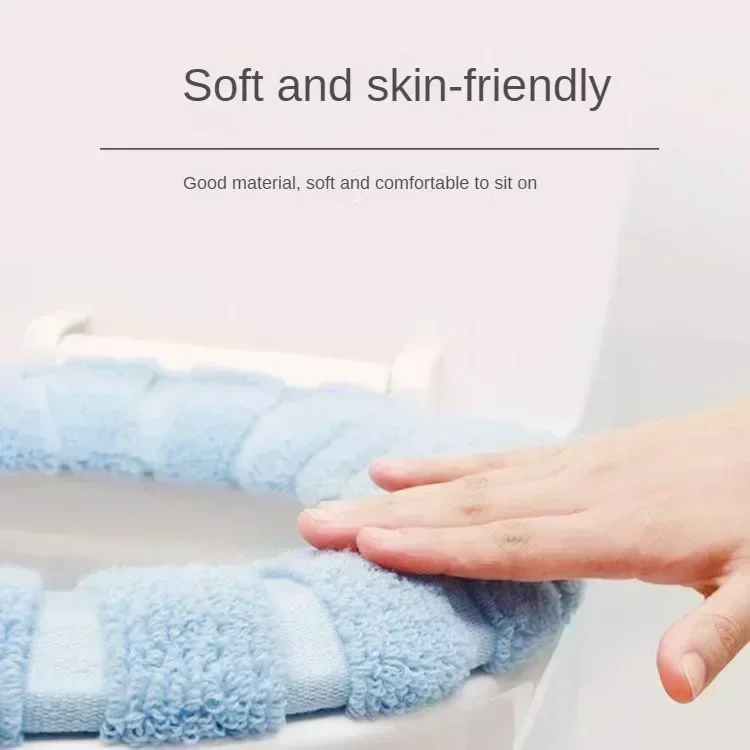 Comfortable and Soft Toilet Seat Cover with Elastic Band for Easy Installation restroom decor wc accessories toilet sticker