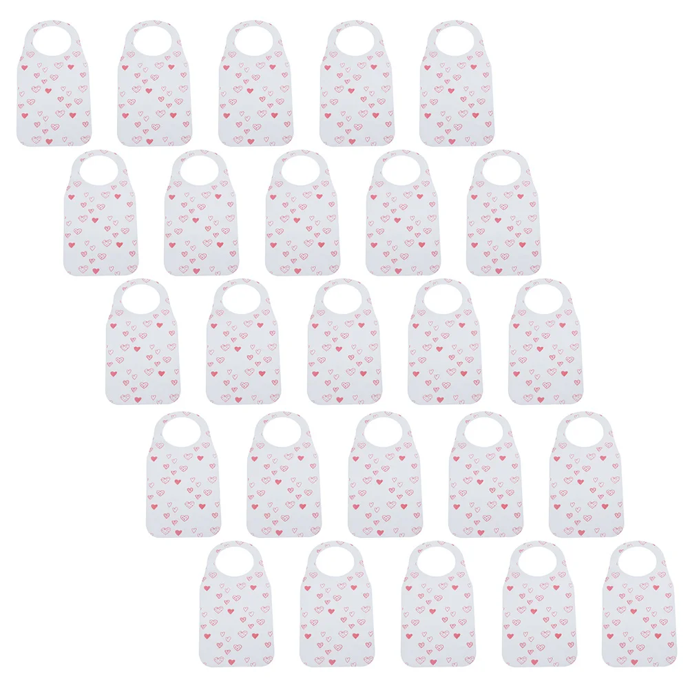 

Lobster Bibs Disposable for Adults Baby Crab Apron Tie Back White Non-woven Fabric Seafood The