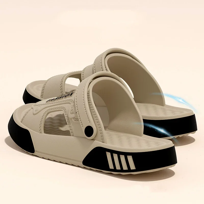 Herren-Slipper, Sommer-EVA-Sandalen mit weicher Sohle, Plattform-Slides, Indoor-Outdoor-Wanderschuhe, Strandschuhe, Flip-Flops, Herren-Hausschuhe – Detail 5