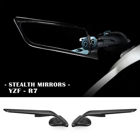 Yamaha YZF R7 YZFR7 2021 2022 스텔스 미러 스포츠 Winglets 미러 키트 조정 가능한 미러 윙 미러 용 오토바이 미러