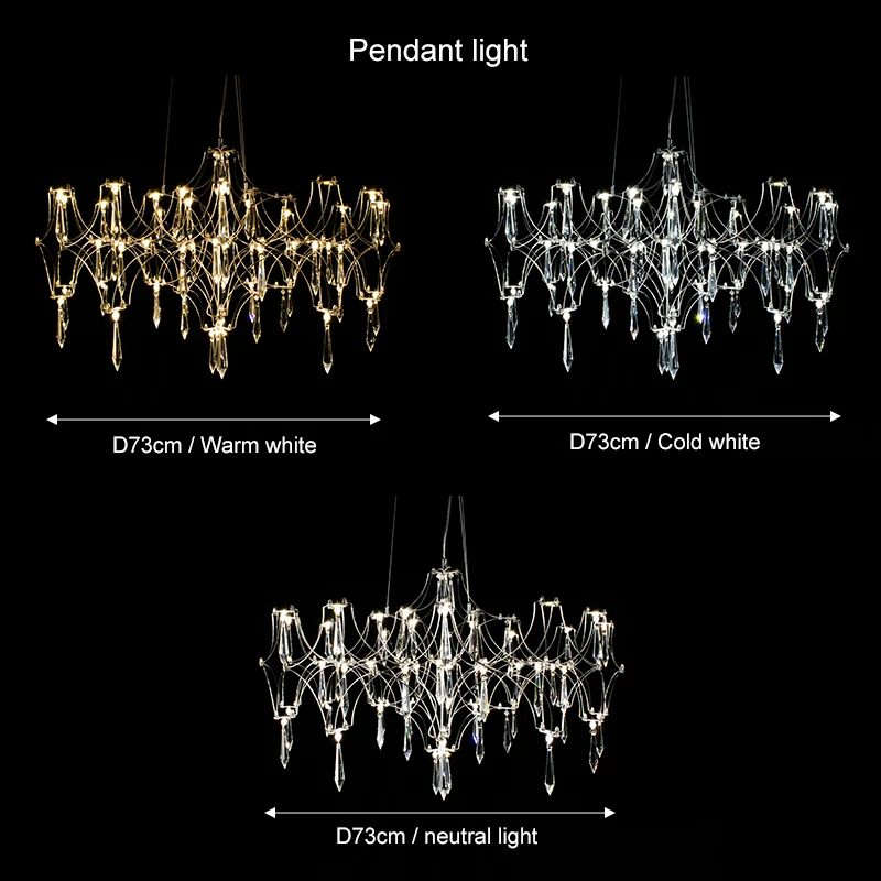 Modern Crystal LED Chandeliers Living Dining Room Bedroom Gold Lustre Lighting Home Villa Firefly Decor Hanging Lamp For Ceiling