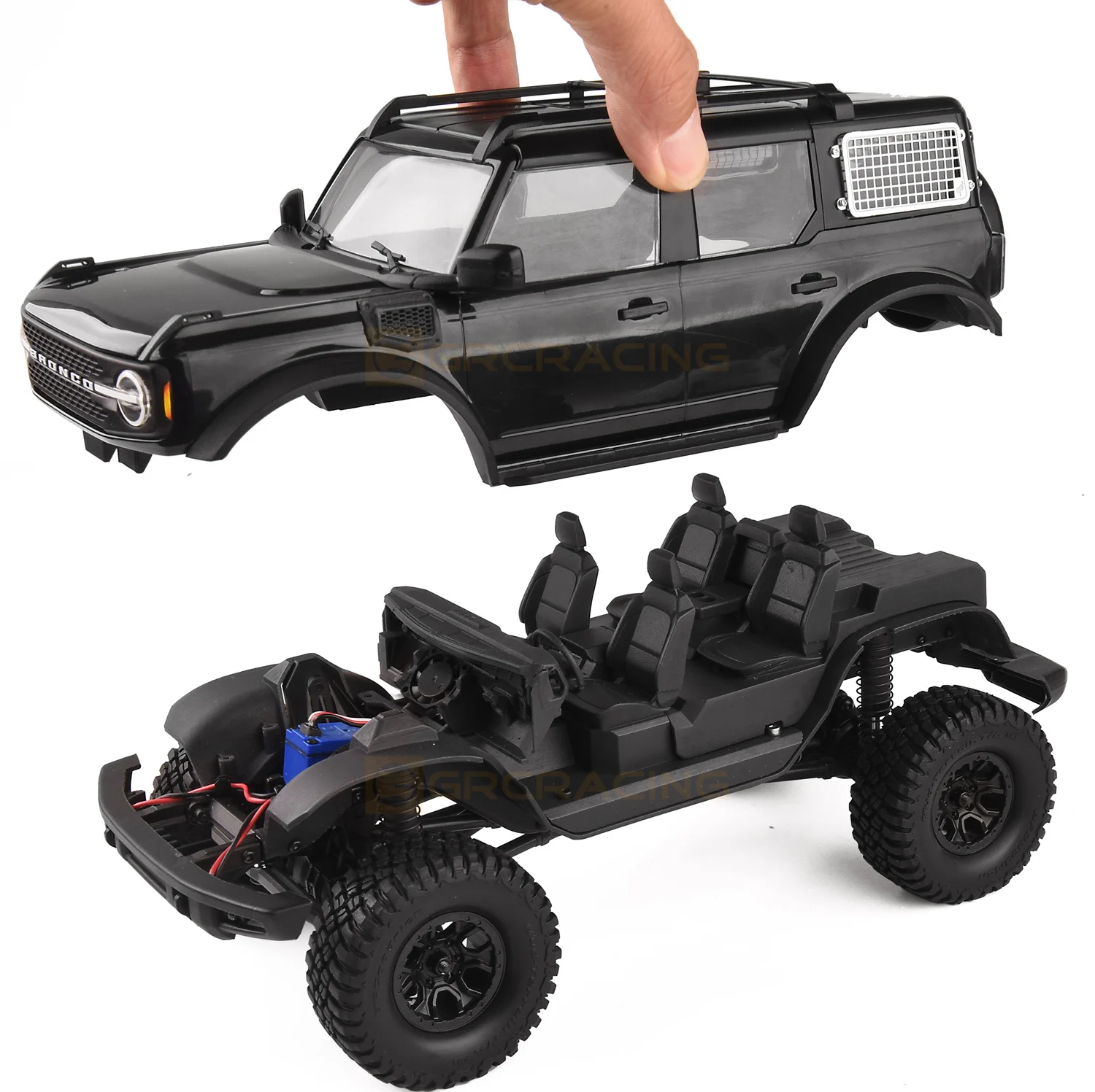 1/18 Innenraum 3D-Druck Sitze/Mittel konsole/Kotflügel für Traxxas Trx4-m Bronco Trx4m RC Crawler Auto Upgrade Zubehör – Detail 10