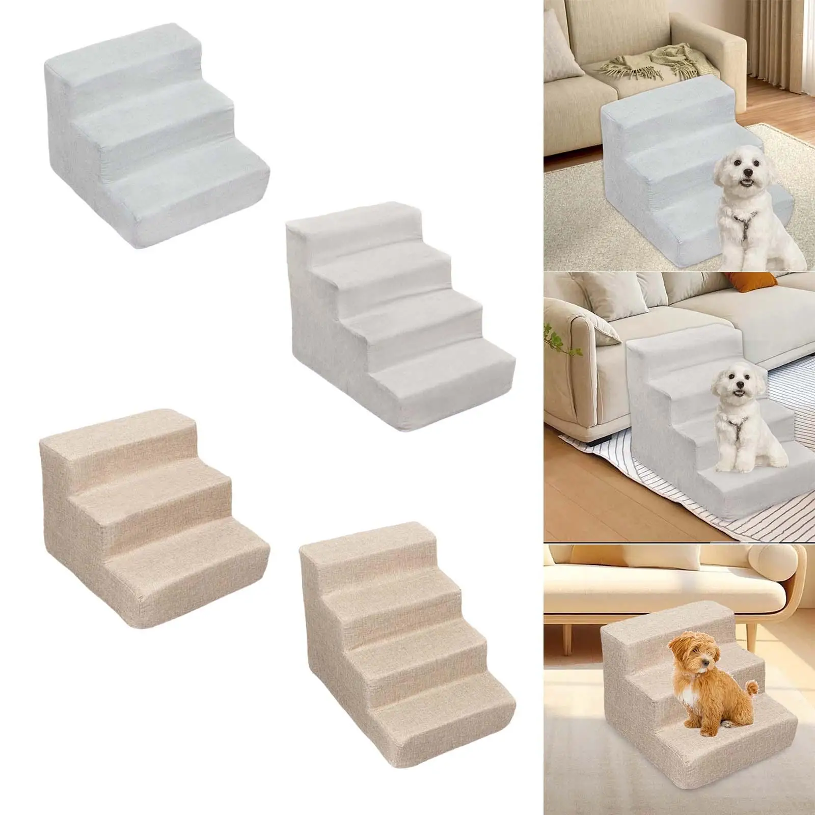 Dog Ramp Removable Cover for Couch, Sofa, and High Bed Climbing Pet Steps