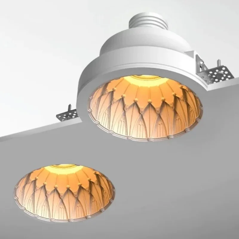 埋め込み型石膏ランプのドーム型、事前に埋め込まれたcobスポットライト、ホテルのレストランロビーのヨーロッパスタイルの目の保護用スポットライト