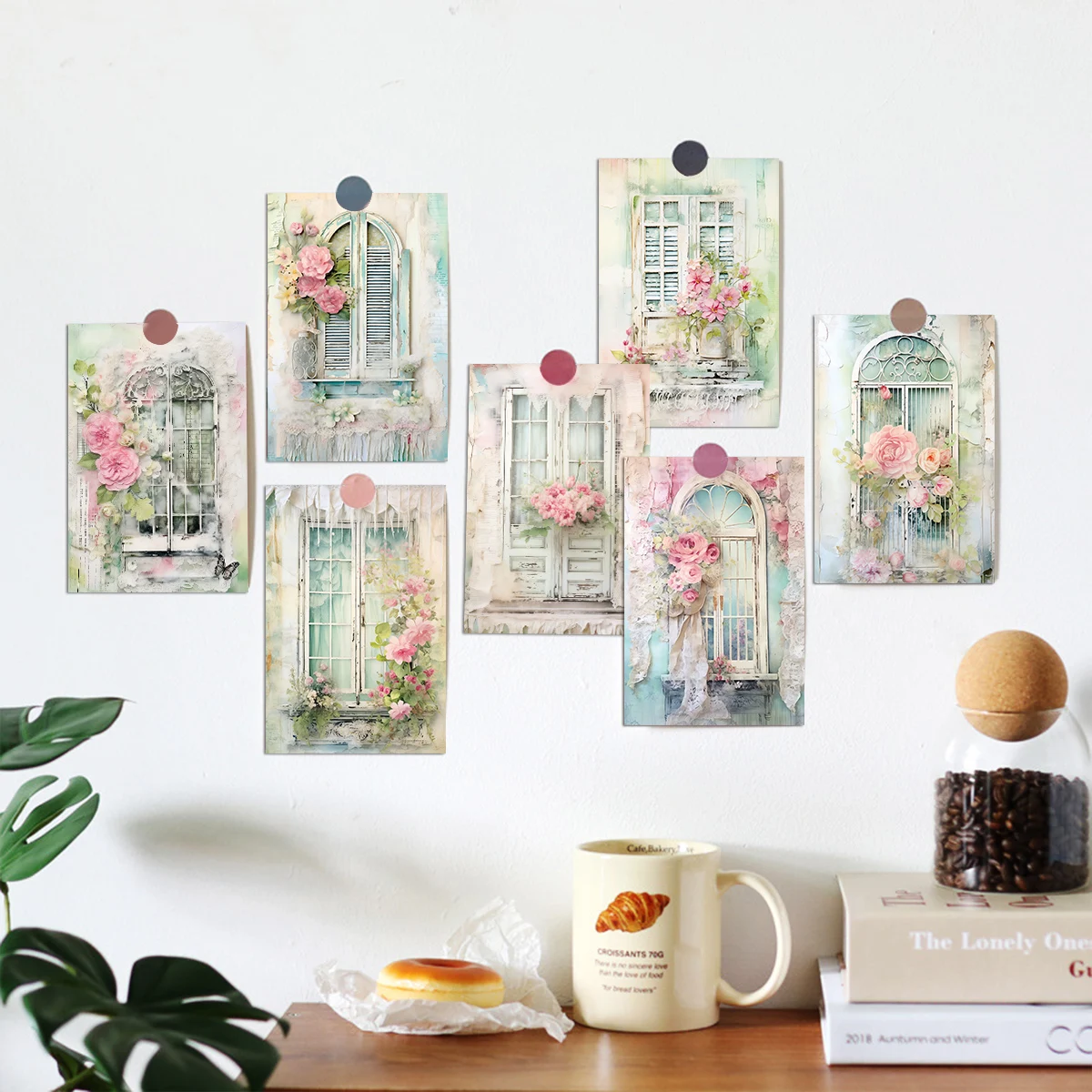 20 Buah Kartu Pos Kolase Seni  - Art Craft Gallery ulasan dan harga