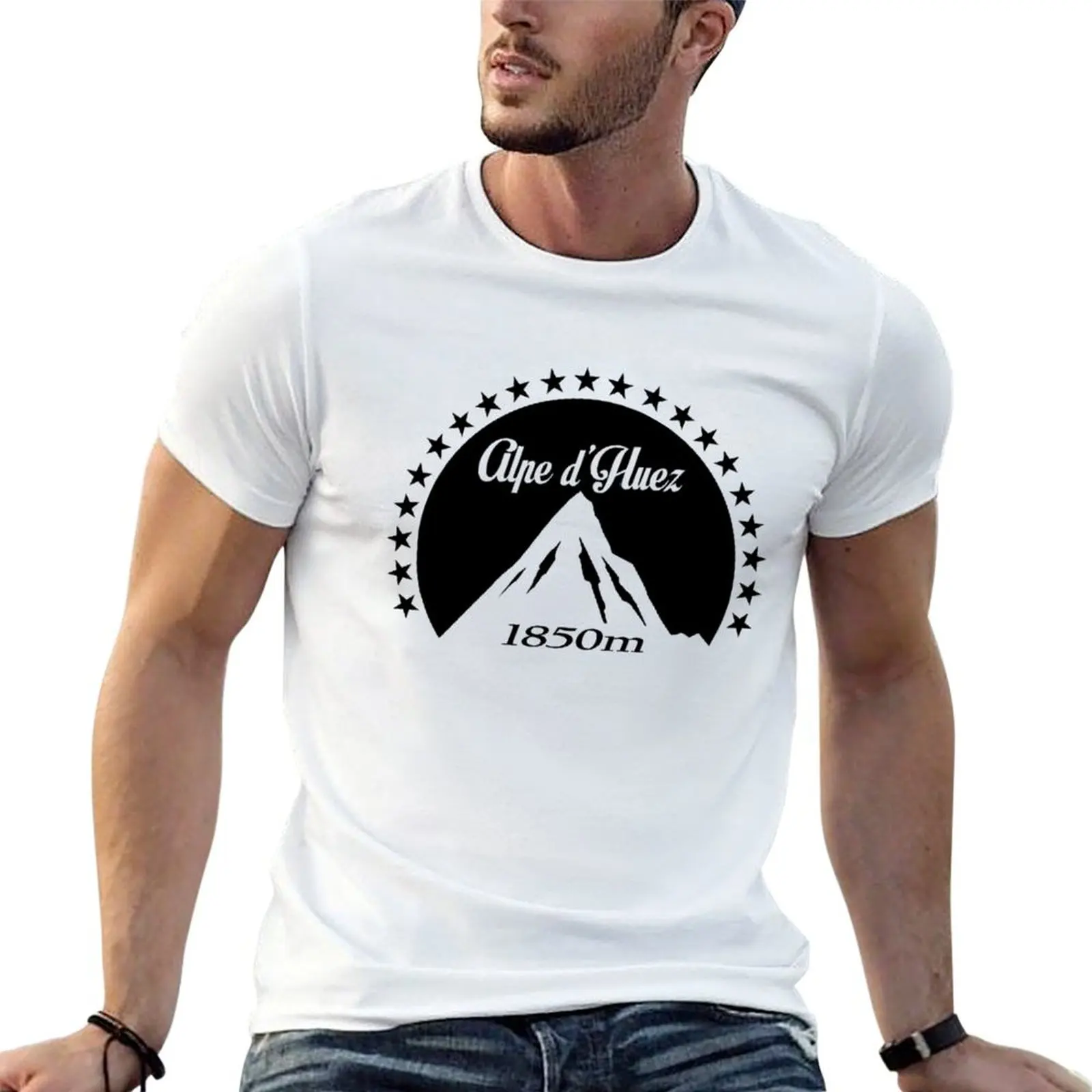 

Alpe d_Huez (Black) T-Shirt g man t shirts for men cotton t shirt man T-Shirt