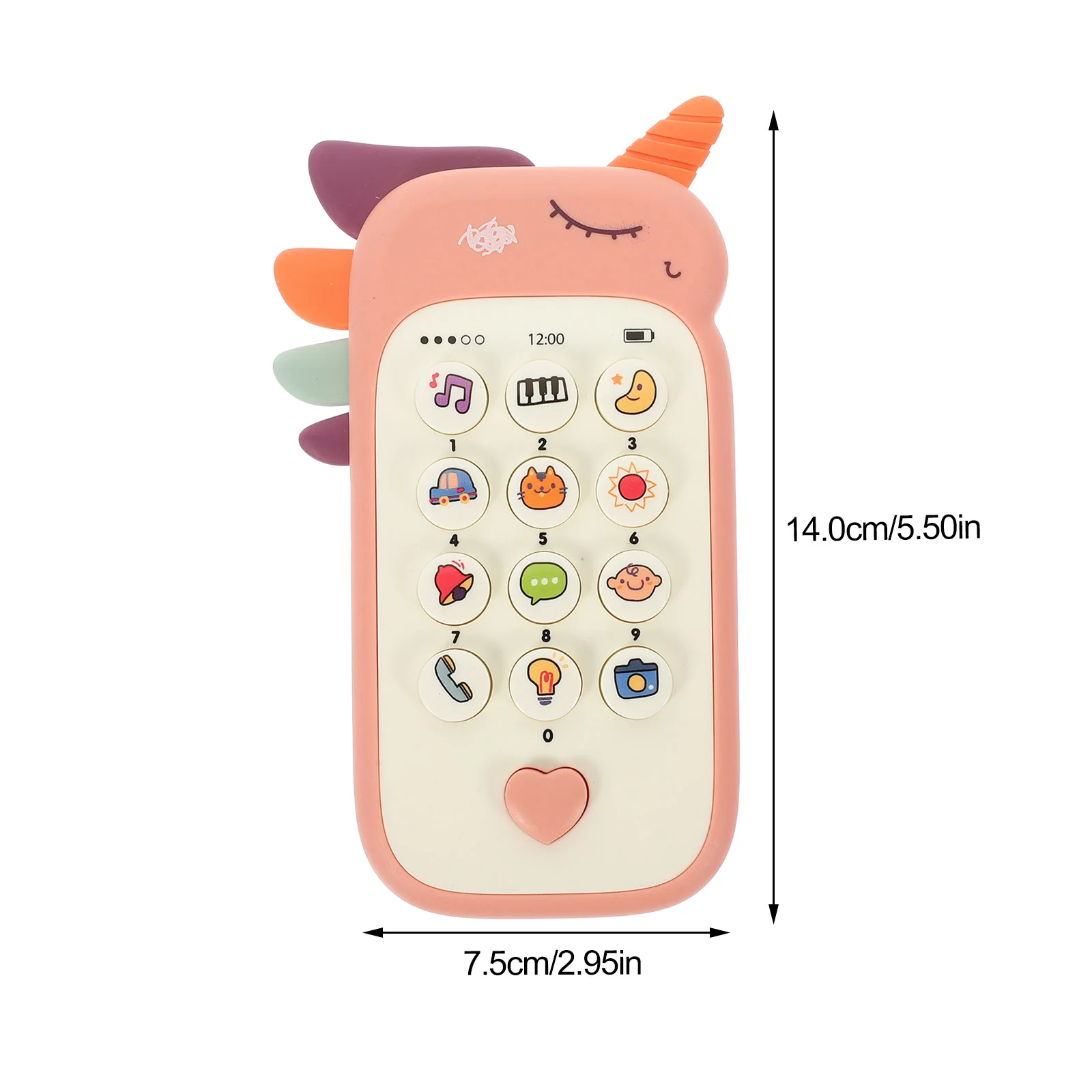 Toy Cell Phone for Toddlers Bilingual Early Learning Machine Toys Cartoon Baby Telephone