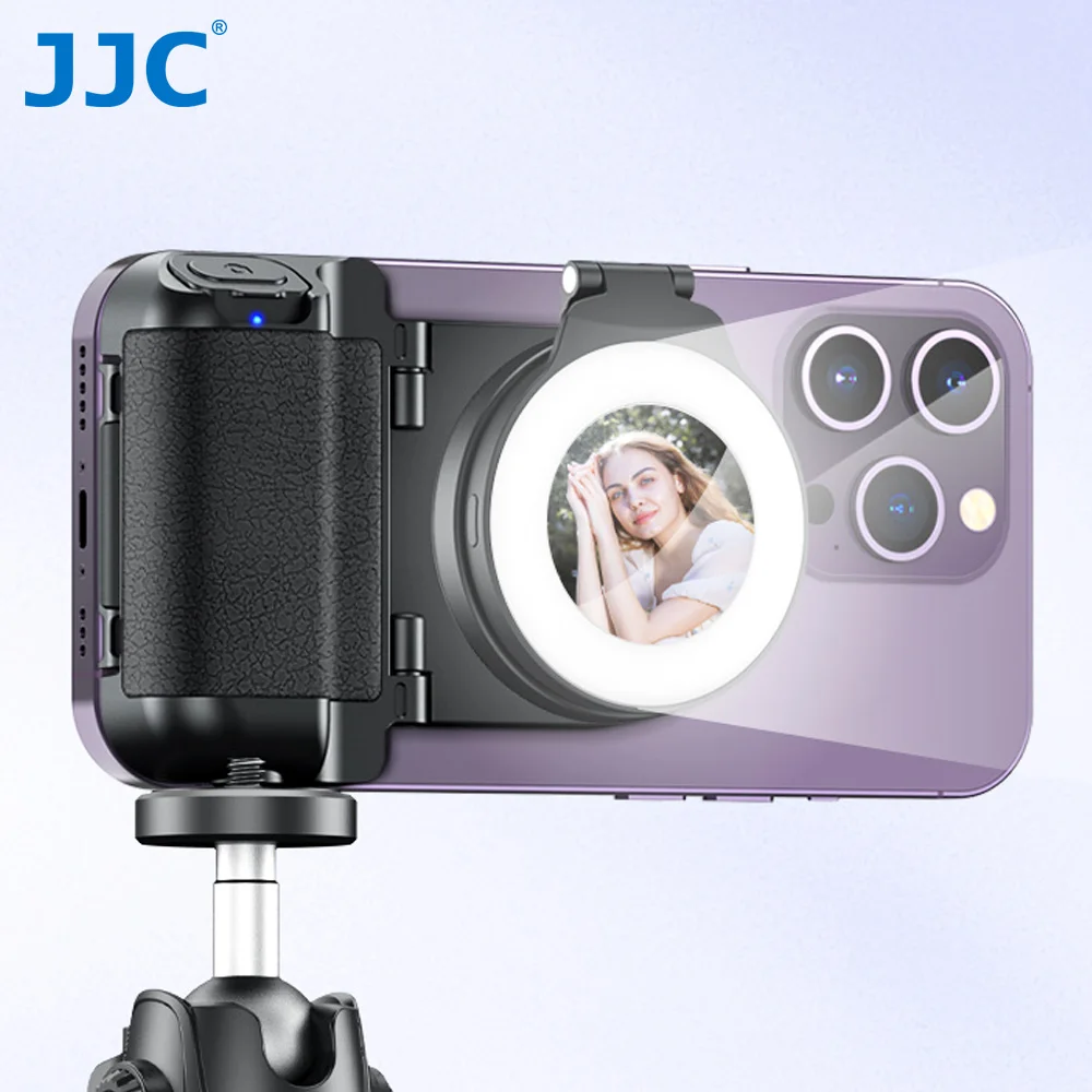 

JJC Magnetic Phone Camera Shoot Hand Grip Shooting Aid Remote Control Phone Handle for iphone SAMSUNG Smartphone Vlog Shooting