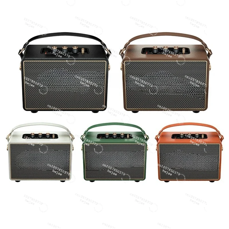 

Lonzuer premium retro speaker luxury Portable Outdoor Party Wireless Bluetooth Speaker with handle