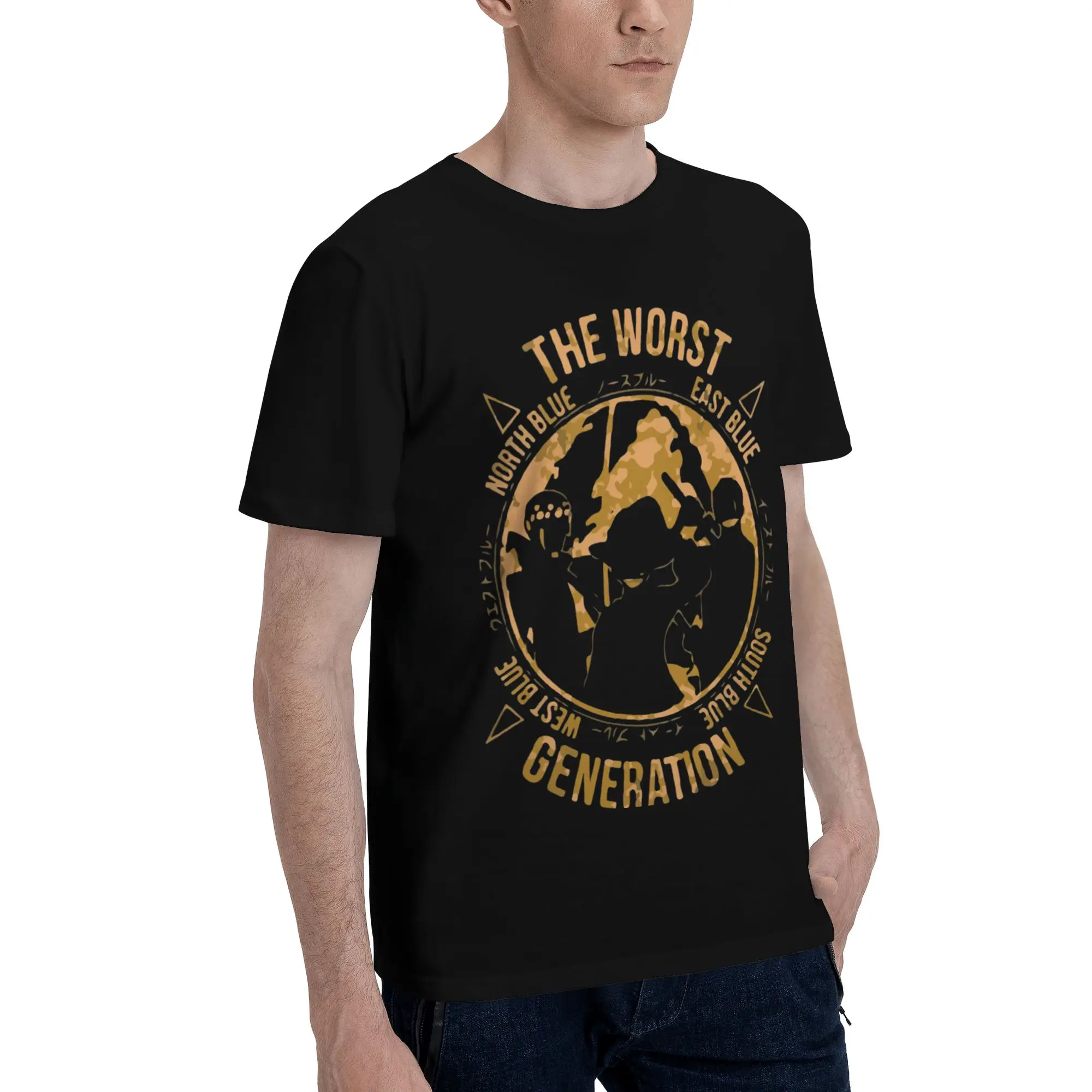 The Worst Generation  Men's T Shirt One Piece Casual Tees Short Sleeve Round Collar Cotton Gift Idea Clothes T-Shirt