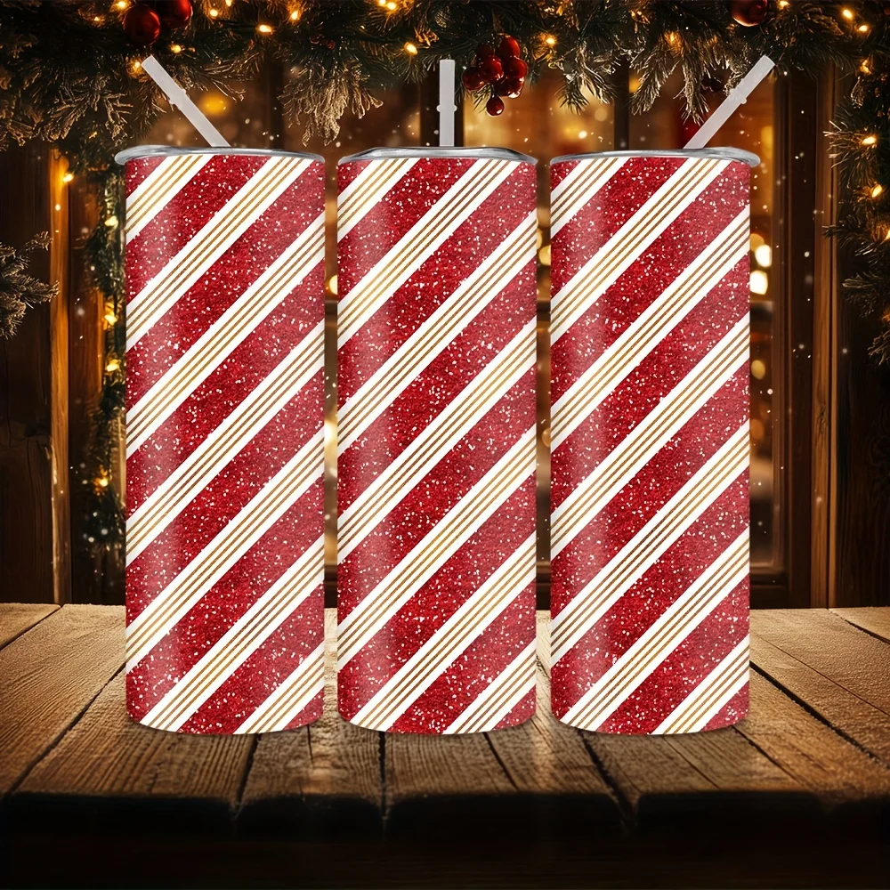 1pc 20oz Christmas Red and Whi - огляд і ціна Tumbler 20Oz White