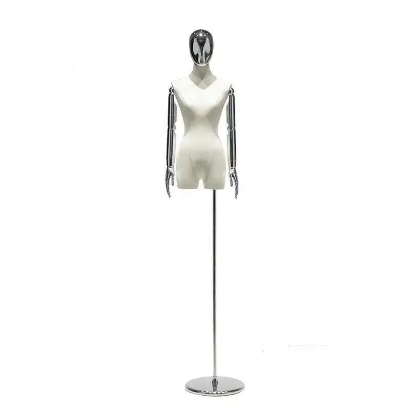 

Clothing Store Mannequins for Women's Clothing Electroplating hand head Model Stand Props Female Mannequin Dummy Display Stand Z