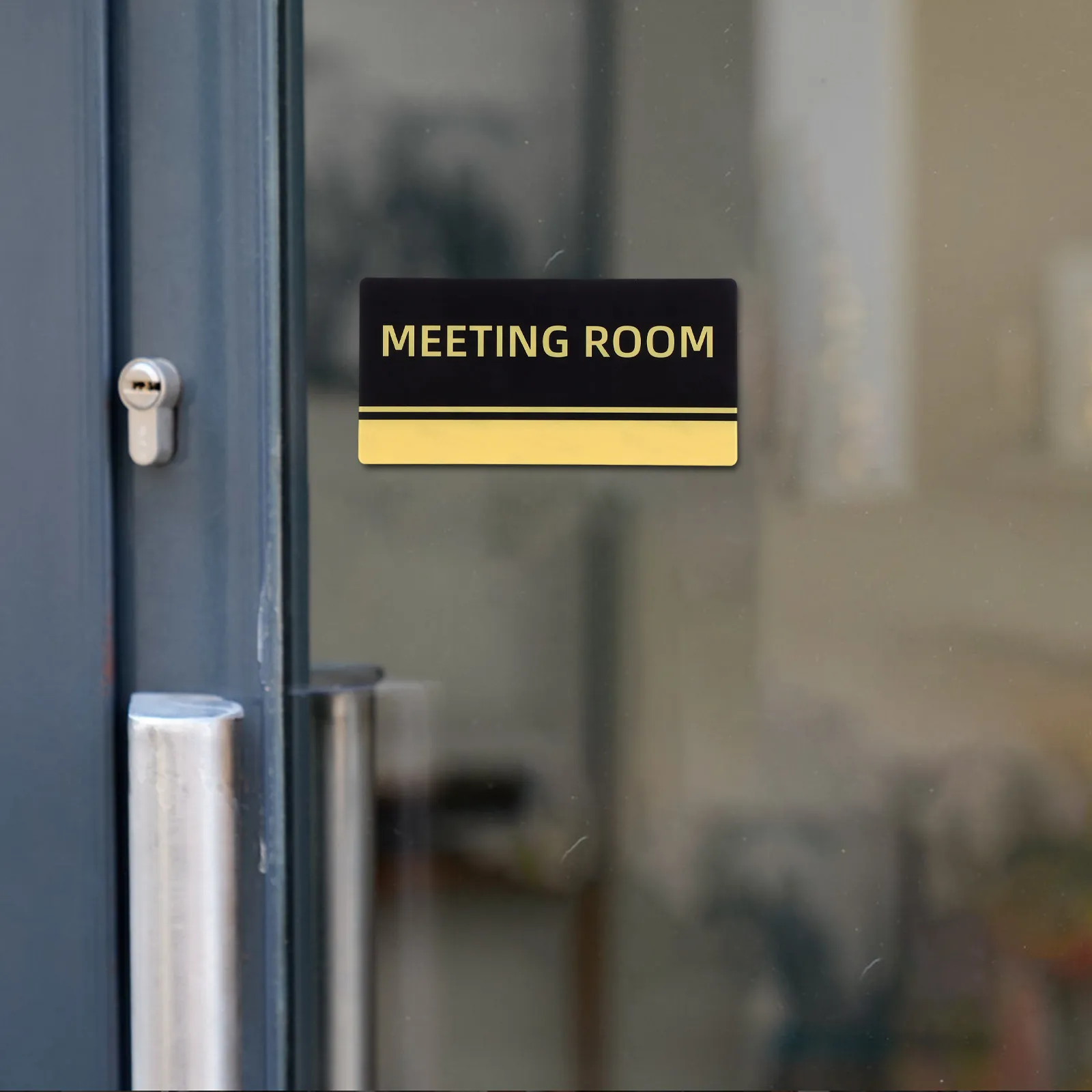 Modern Acrylic Meeting Room Sign Sleek Minimalist Design for Office Conference Rooms Clear Status Display Easy Self Adhesive