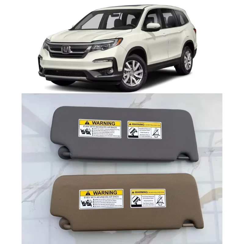 Sun Visor For Honda Pilot 2017-2021 With Lights Grey Beige Left Driver & Right Passenger Side  And Light Replace 83280-TG7-A12ZB