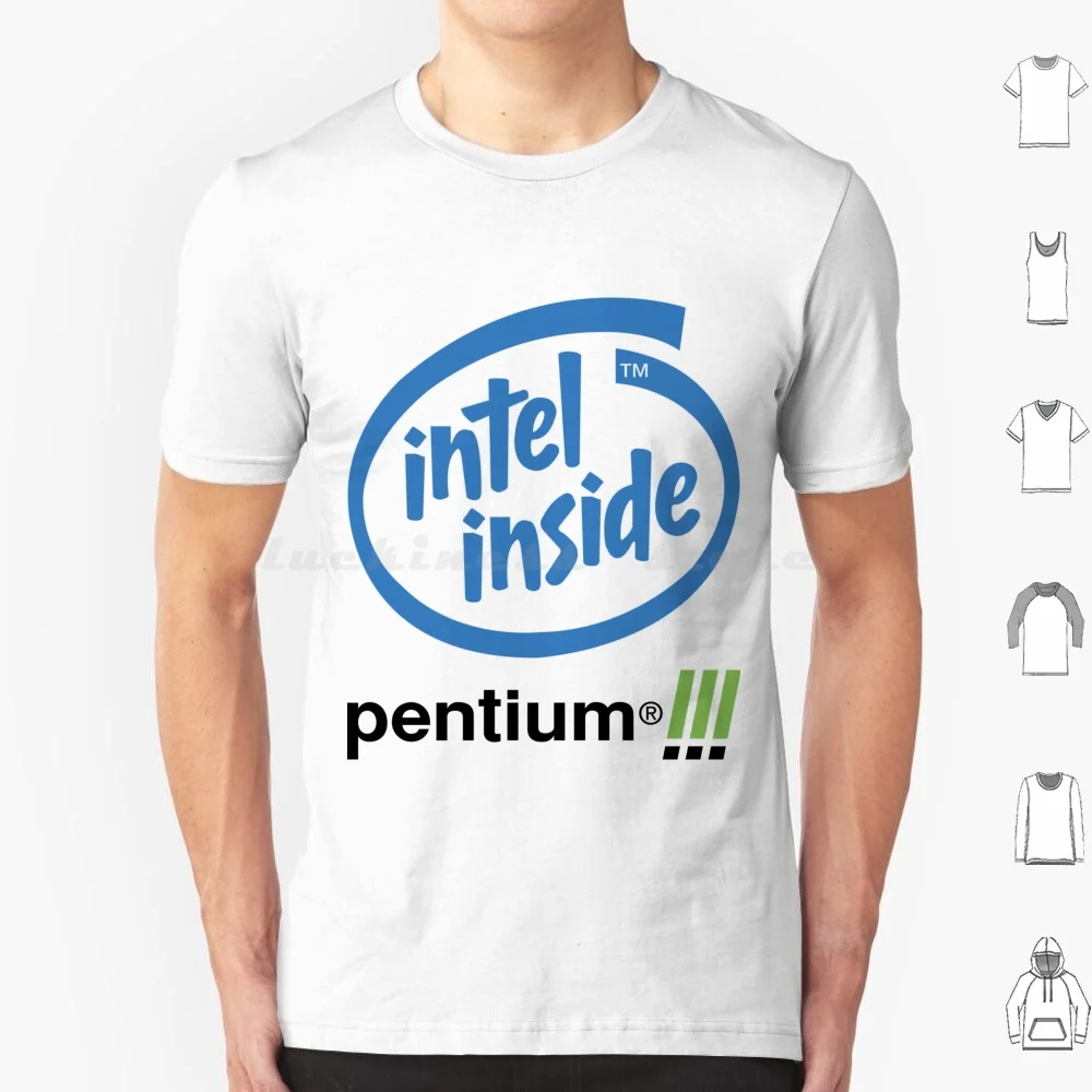 Intel Inside-Pentium Iii T Shirt Cotton Men Women DIY Print Intel Intel Inside Pentium Pentium Iii Pentium 3 Computer Gaming