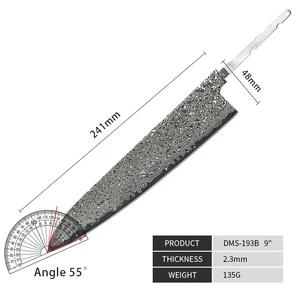 Amber Knife High Quality Kitchen Tools Blade Japanese Damascus Steel Very Good Price Global Shipping 6 best sales damascus knife original - №3