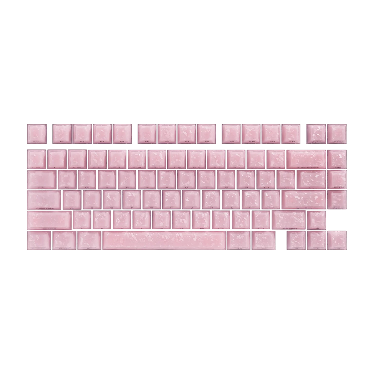 Akko Glassy Carbon Fiber Keycap Set Double-Shot Cherry Profile Side-Printed Keycaps voor 61/75/87/Full Size mechanisch toetsenbord